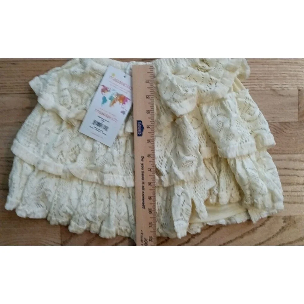 Masala Kids Girls' Little Angel Ruffle Skirt Lace Size 3 Years old New with Tags